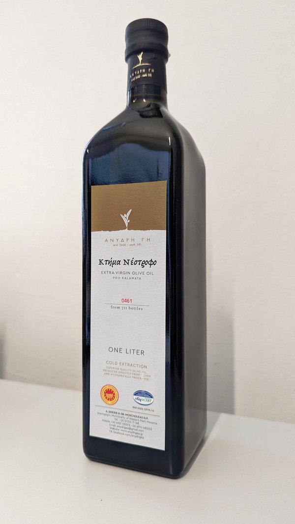 Kalamata Olive Oil 1l Bottle Anydri Gi
